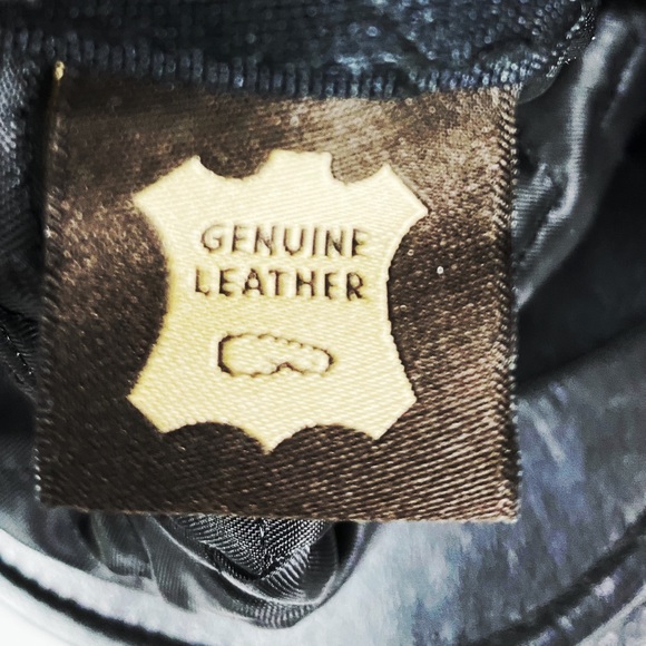 Unisex Vintage French "Lafayette Homme" Black 100% Leather Cap Front Snap ~SZ 56 - Picture 9 of 10